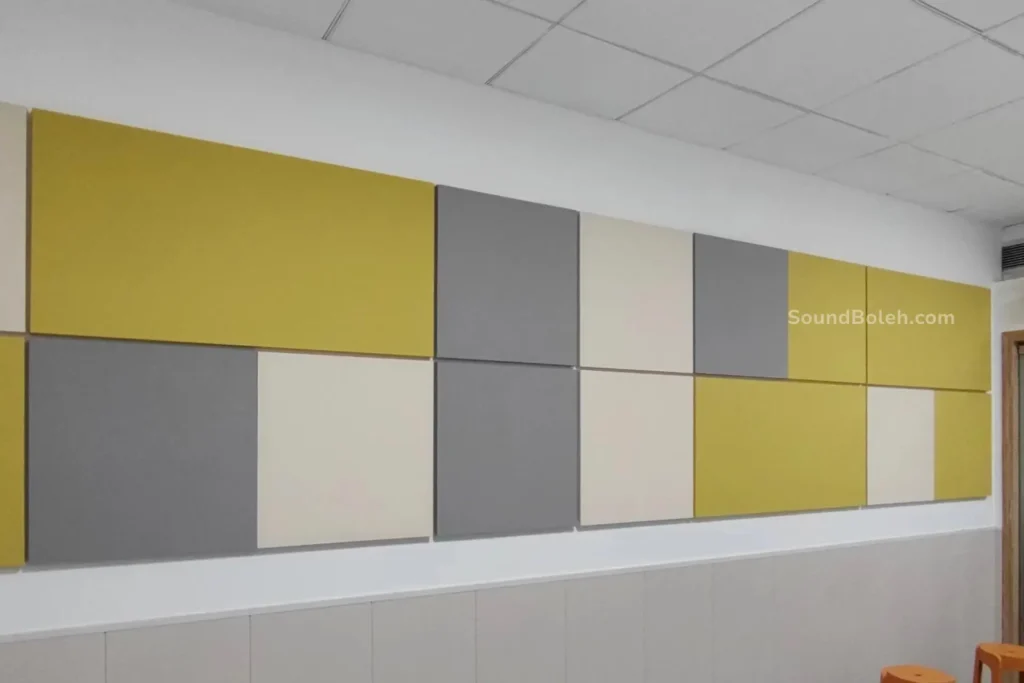 wall fabric acoustic panel setup