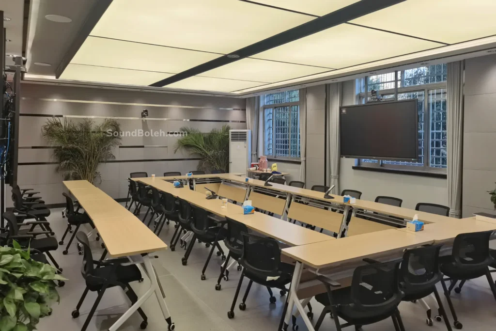 meeting room acoustic solution setup